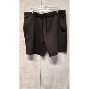 32Degrees Cool Mens Black Athletic Shorts XXL Drawstring Zipper Pocket Gym Loung